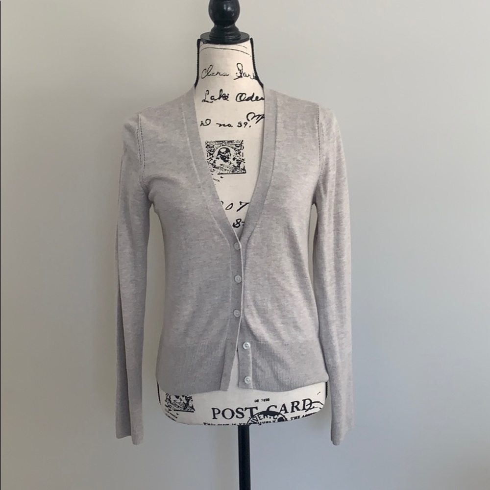 Oatmeal v-neck Cardigan